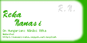 reka nanasi business card